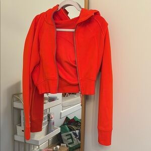 Lululemon Vibrant Red Cropped Hoodie
